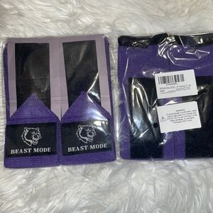 Set of (2) Beast Mode Wrist Wraps 12” Purple